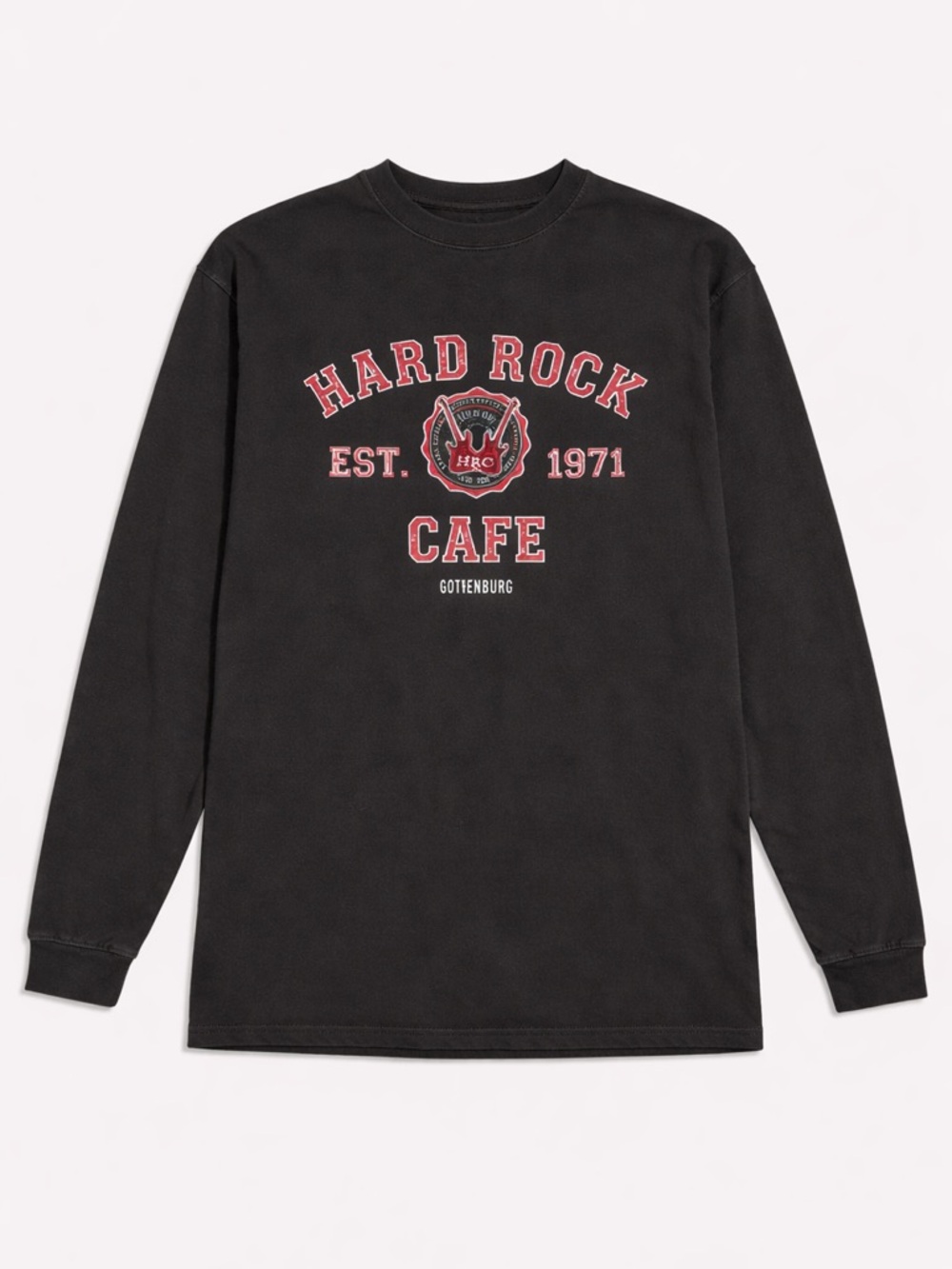 Hard Rock Cafe Black Long-Sleeve Tee with Red Logo - Gothenburg